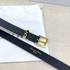 Slim Reversible Leather Waist Belt – 2.0cm