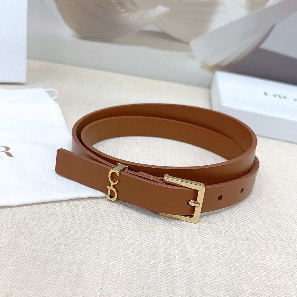 Slim Reversible Leather Waist Belt – 2.0cm