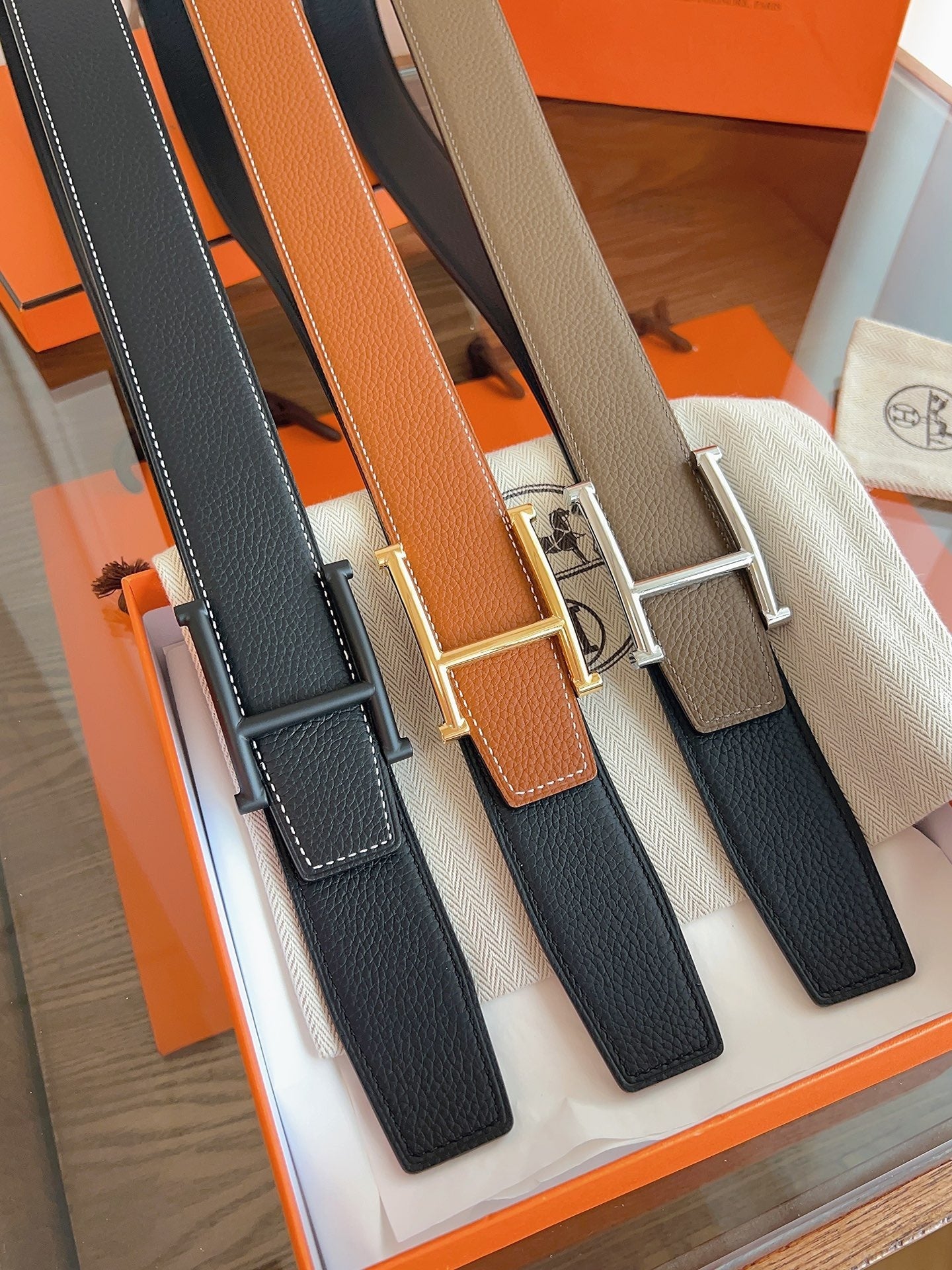Premium Reversible Leather Belt — 3.8cm Width