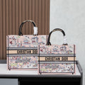 D Elegant Oversized Embroidered Tote Bag
