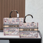 D Elegant Oversized Embroidered Tote Bag