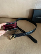 Black & Gold Quilted Belt