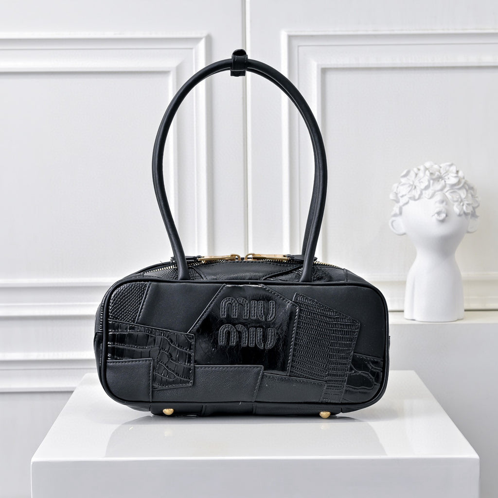 Patchwork Bowling Bag – Versatile & Unique Design