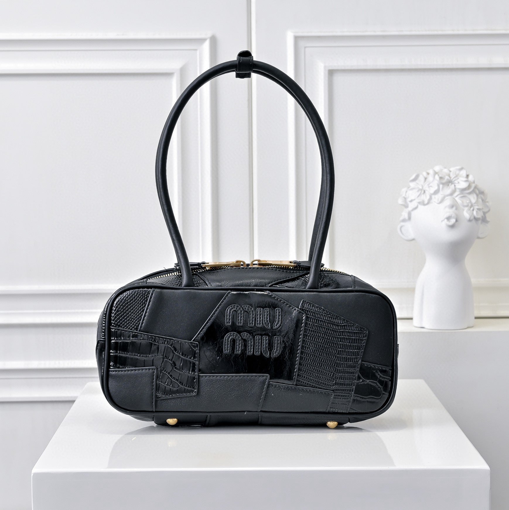 Patchwork Bowling Bag – Versatile & Unique Design