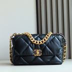 19 Bag | Goatskin Leather | 24K Gold-Tone Hardware | Medium 30cm (Premium Quality )