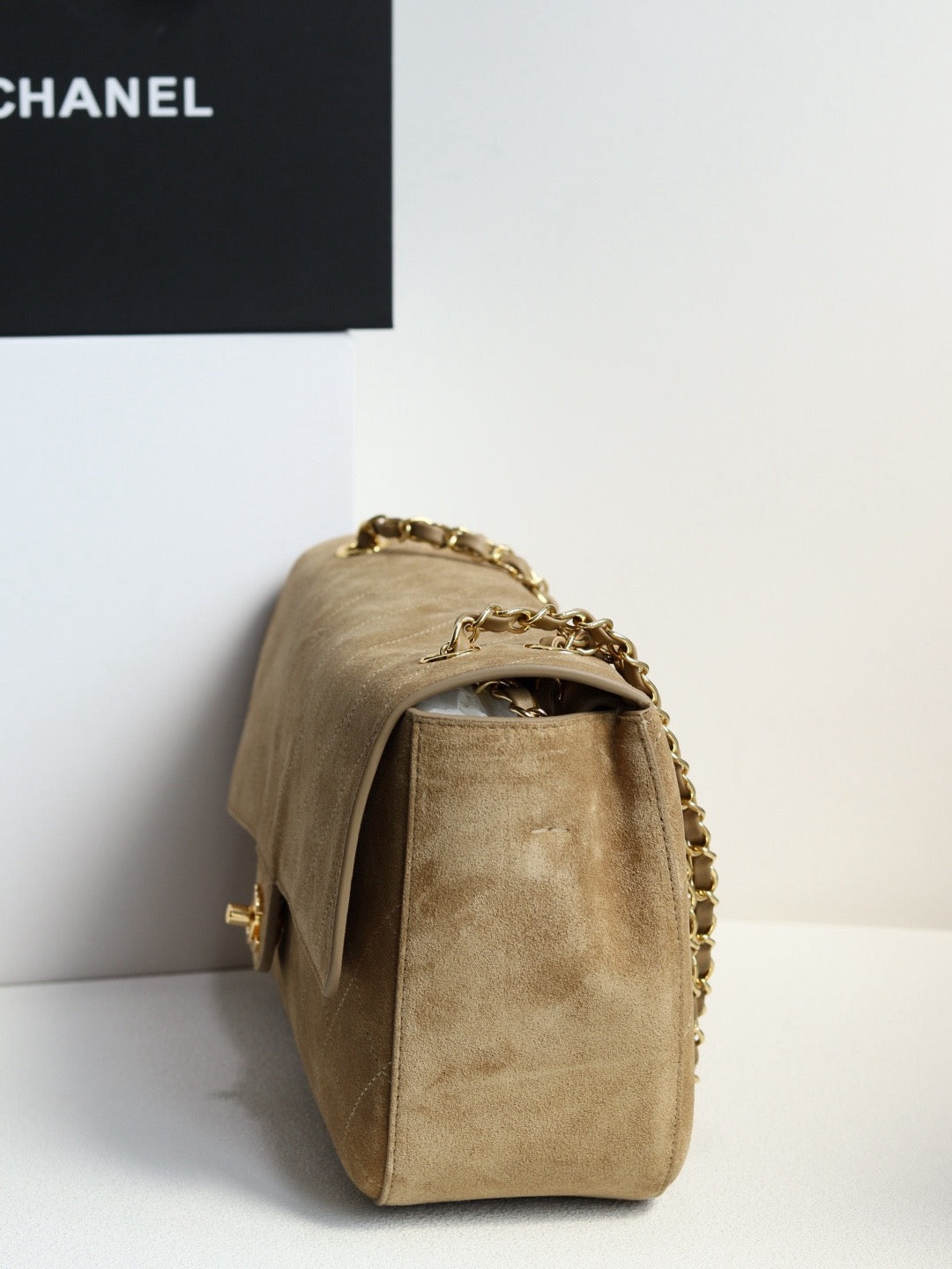 26S Suede & Calfskin Maxi Flap Bag | (Premium Quality+++)