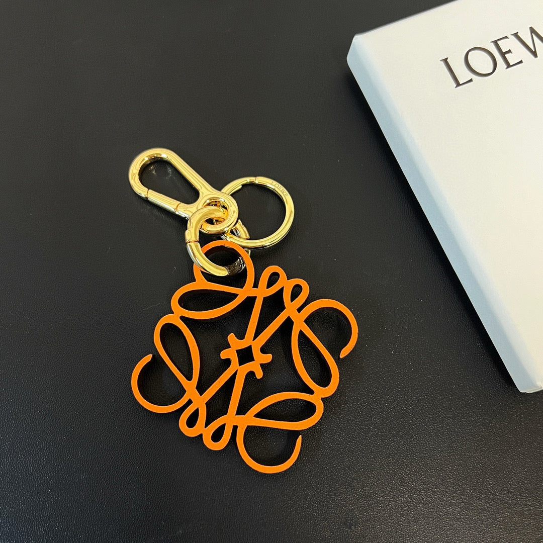 Two-Tone Leather Key Charm