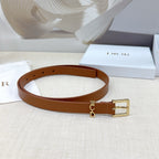 Slim Reversible Leather Waist Belt – 2.0cm