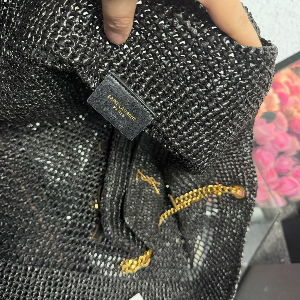 ICARE Woven Raffia Logo Tote (Premium Quality )