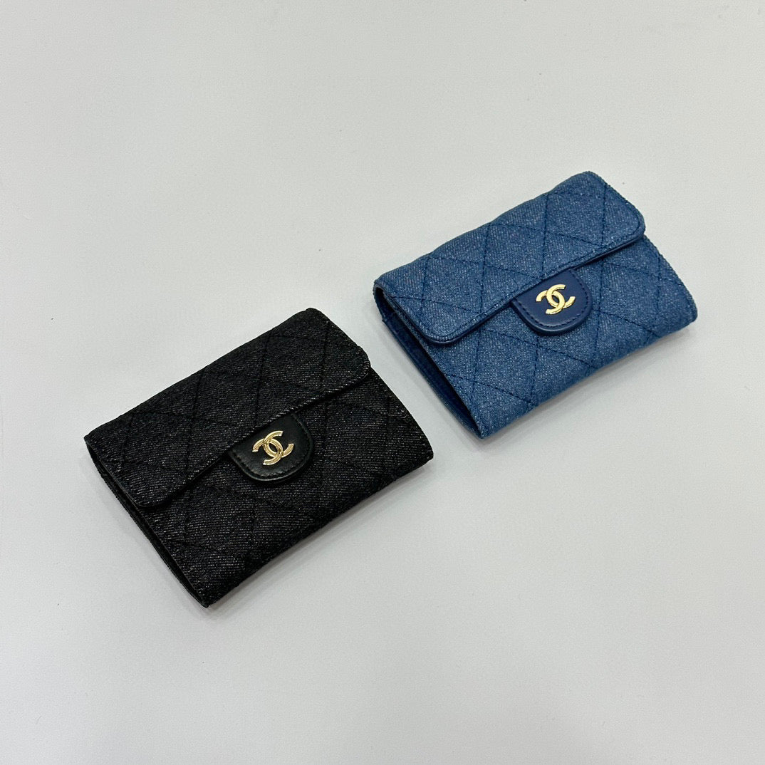 CHA**NEL MINI DENIM BELT BAG - MICROCHIPPED