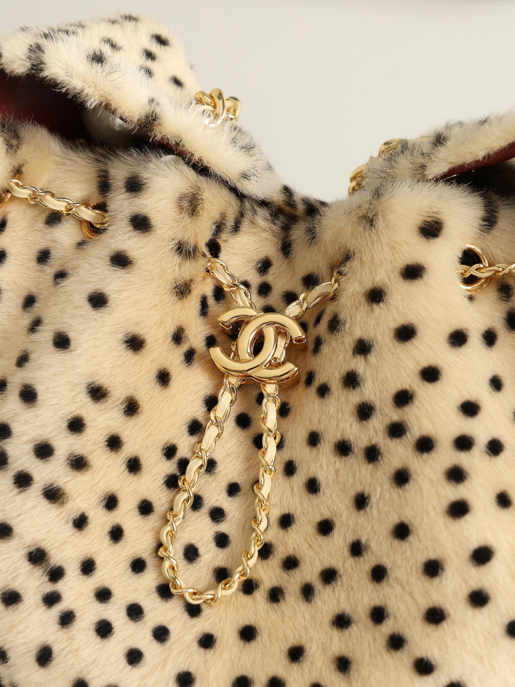 Spotted leopard plush Hobo bag (Premium quality )