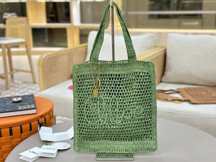 Handwoven Raffia &  Calfskin Tote (Premium Quality)