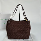 Soft Suede Parachute-Style Woven Bag