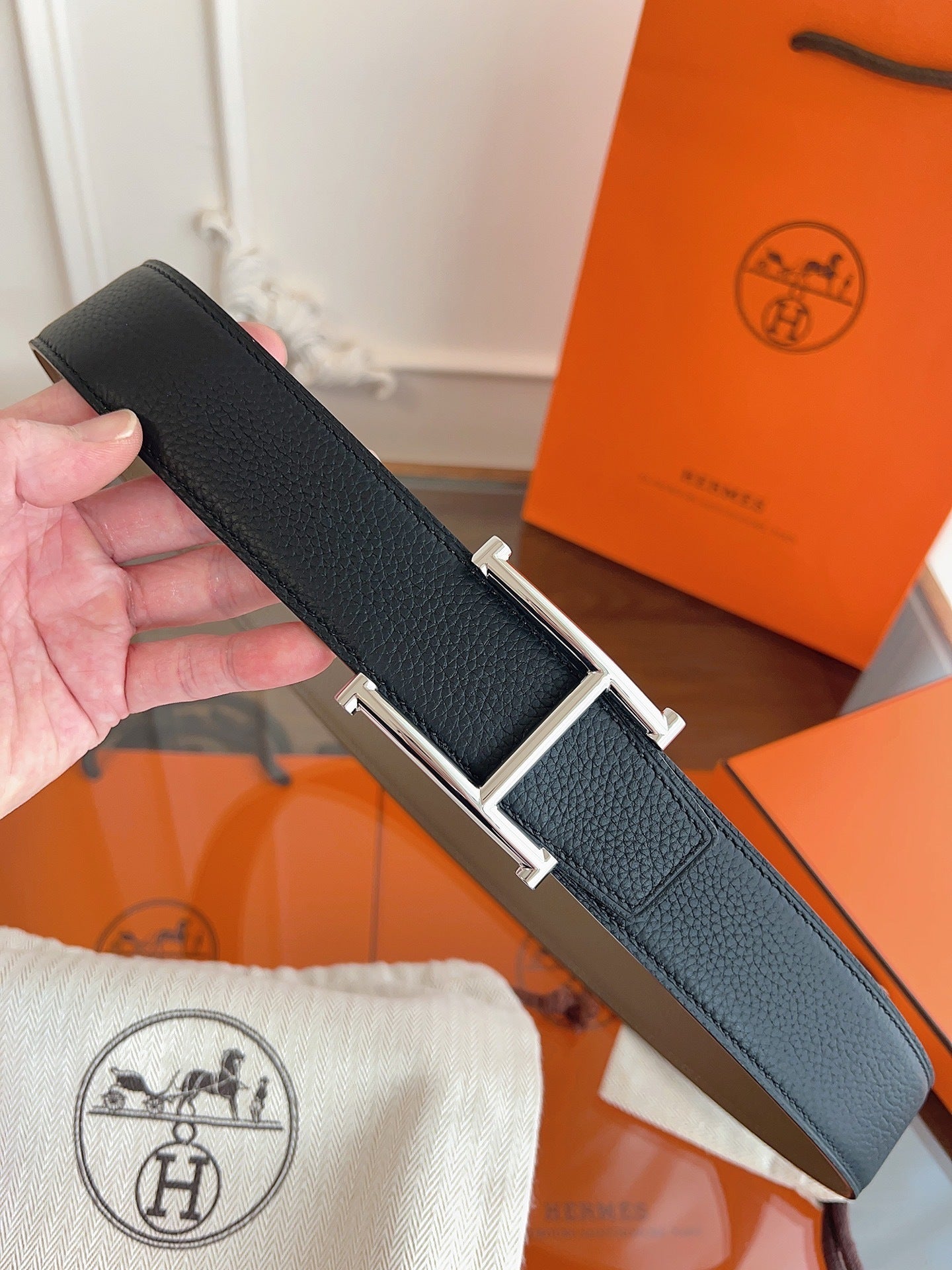 Premium Reversible Leather Belt — 3.8cm Width
