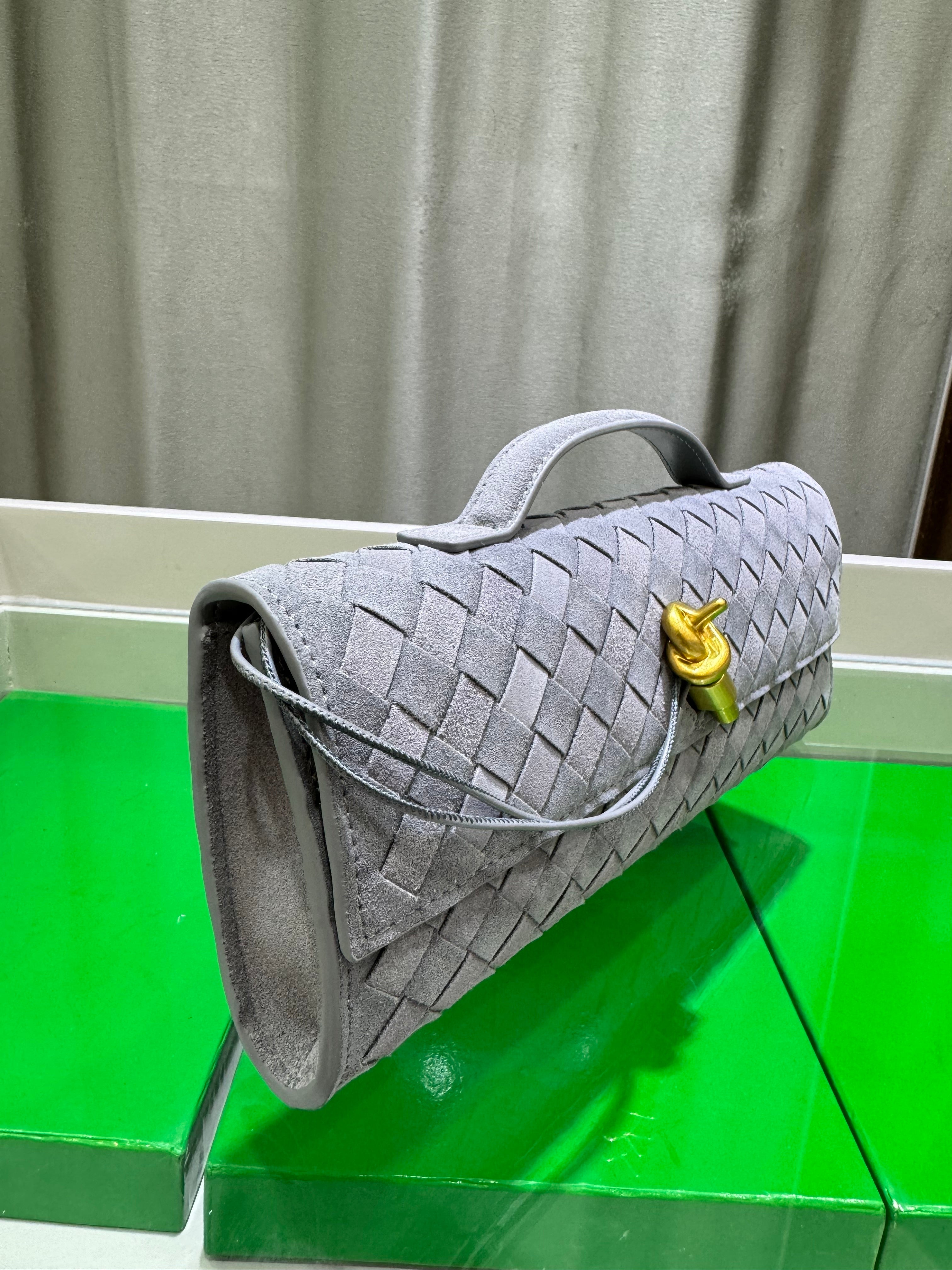 Frosted Leather Evening Handbag