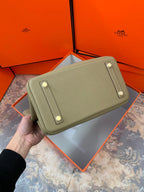 Birkin Platinum Color-Blocked Women's Bag from the Exclusive TOGO Series