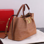 Handwoven Studded Tote Bag