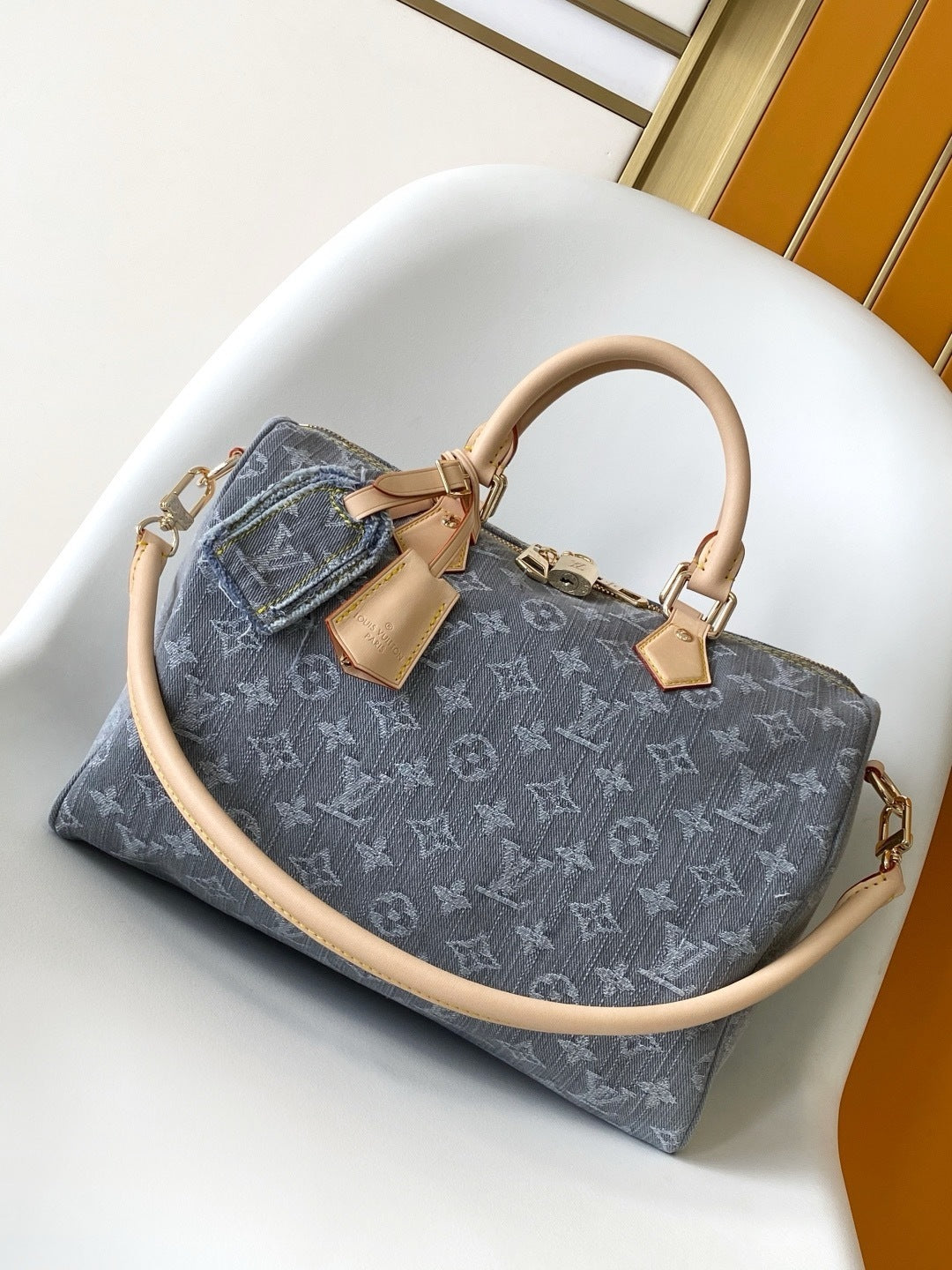 Speedy Soft 30 — Monogram Denim Handbag  (Premium Quality )