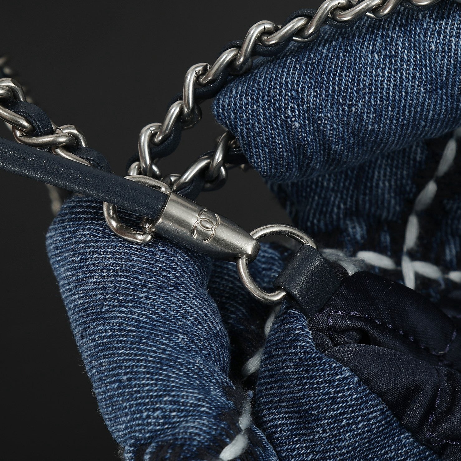 24P Denim Trash Bag Tote