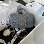 Mini Quilted Handle Flap Bag (Premium Quality)