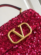 V-SLING 3D Embroidered Sequin Bag | 9866 MTX