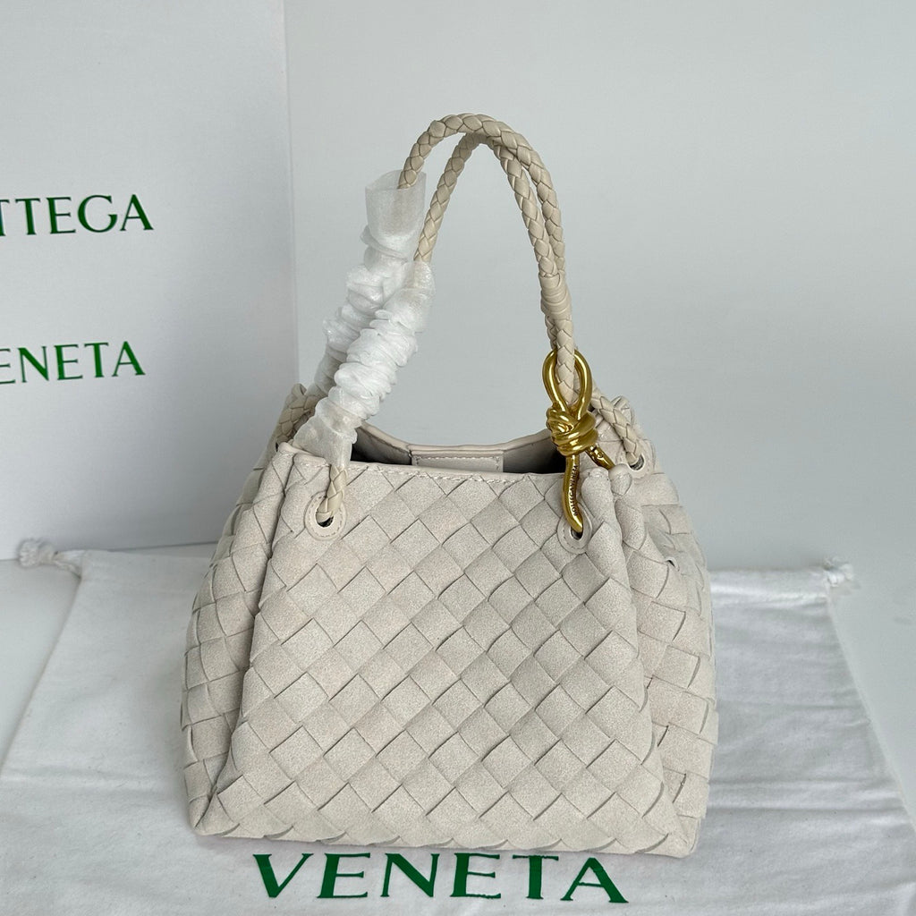 Soft Suede Parachute-Style Woven Bag