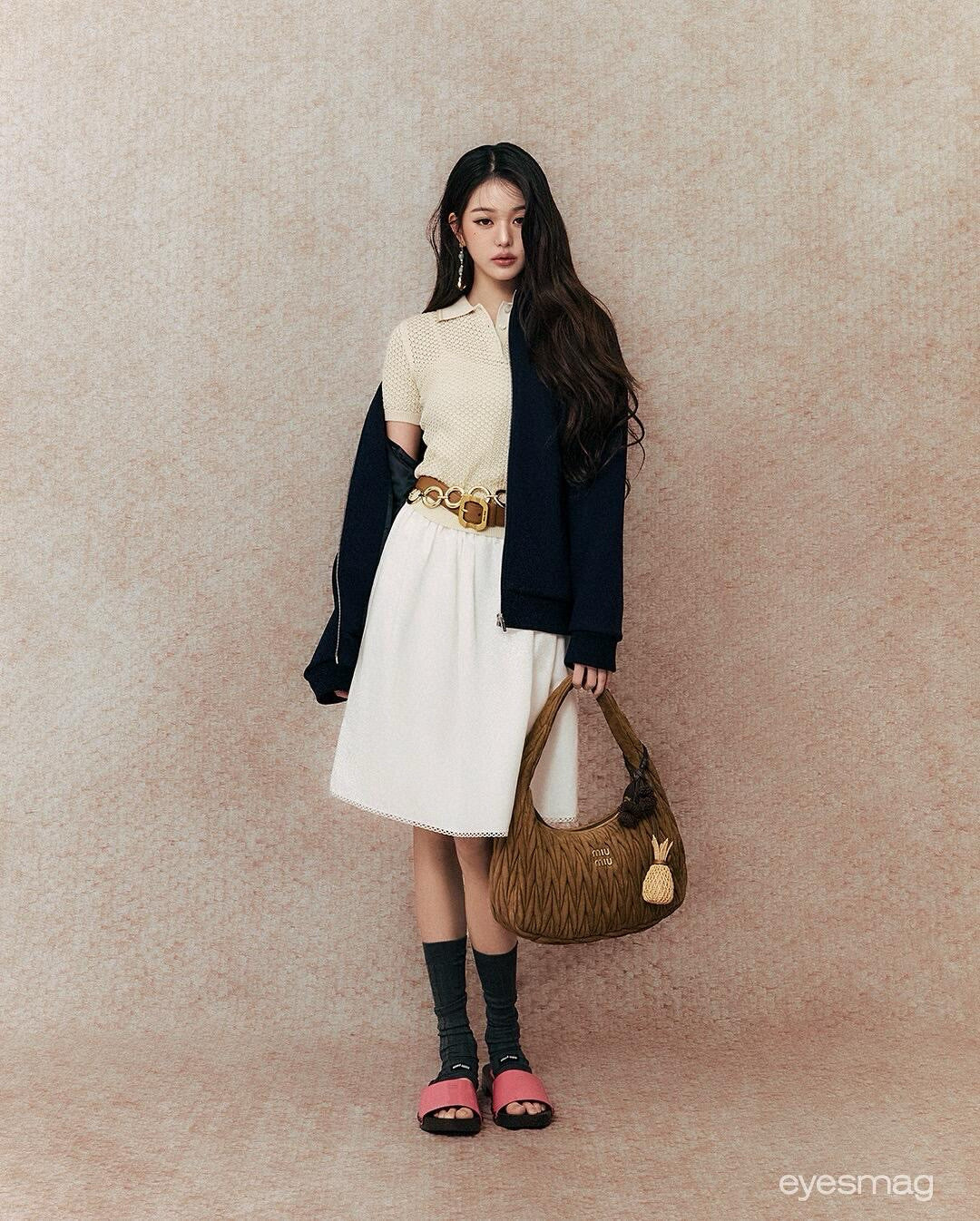 Quilted Suede-Lambskin Shoulder Bag