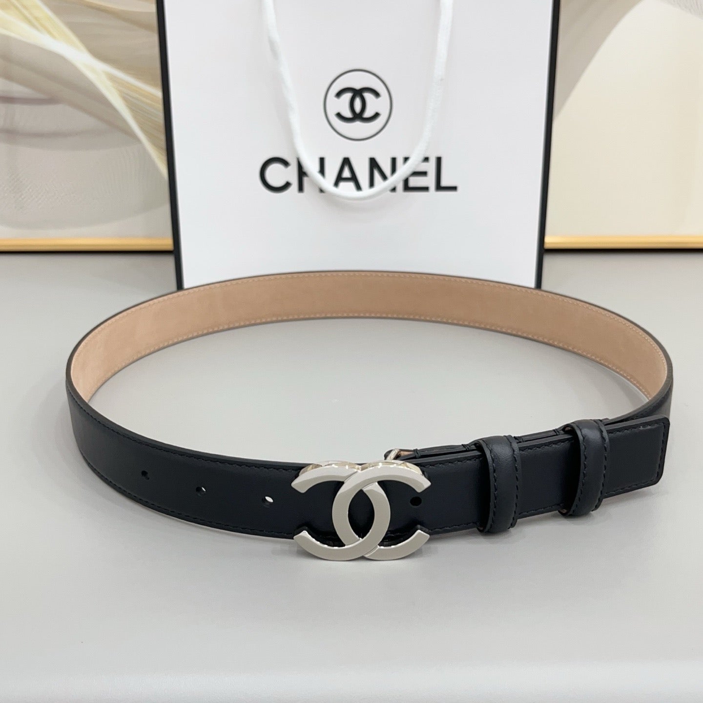 Logo Reversible Belt | 3cm | Calfskin Leather
