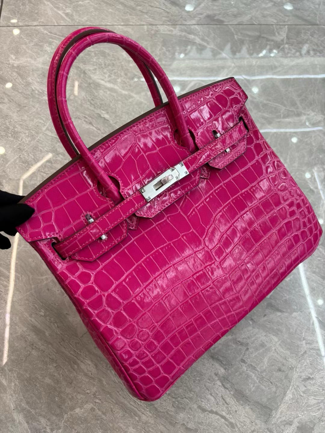 Her*mes Crocodile Pattern Birkin Bag