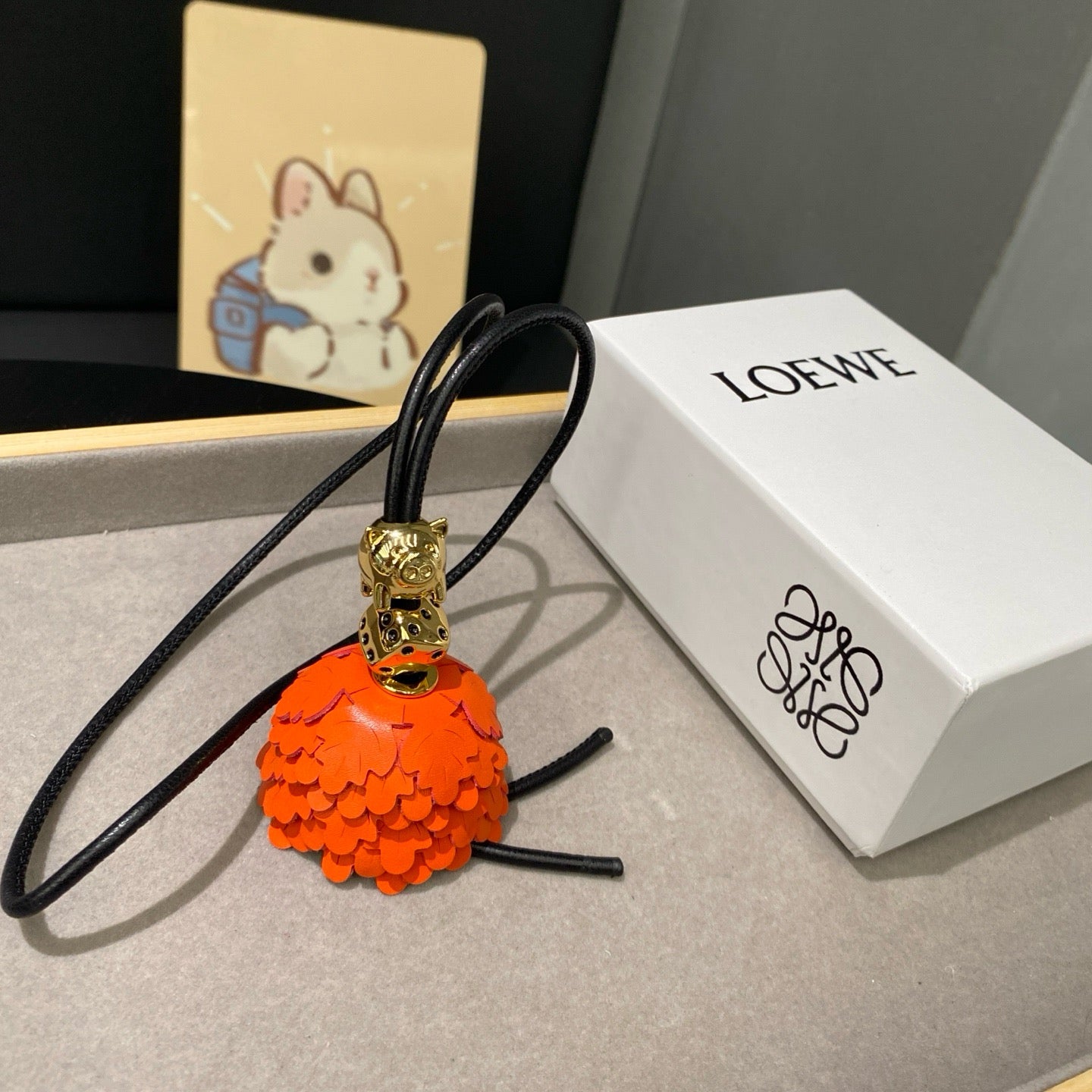 Beaded Leather Goldfish Charm 🐟