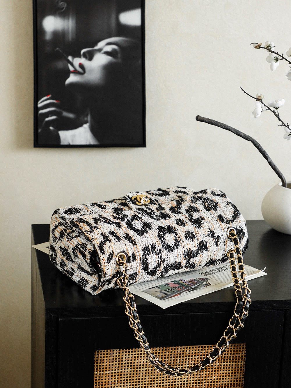 26A Leopard Tweed CF Bag | Premium Quality