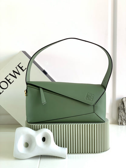 Premium Geometric Soft Leather Shoulder Bag – DSX