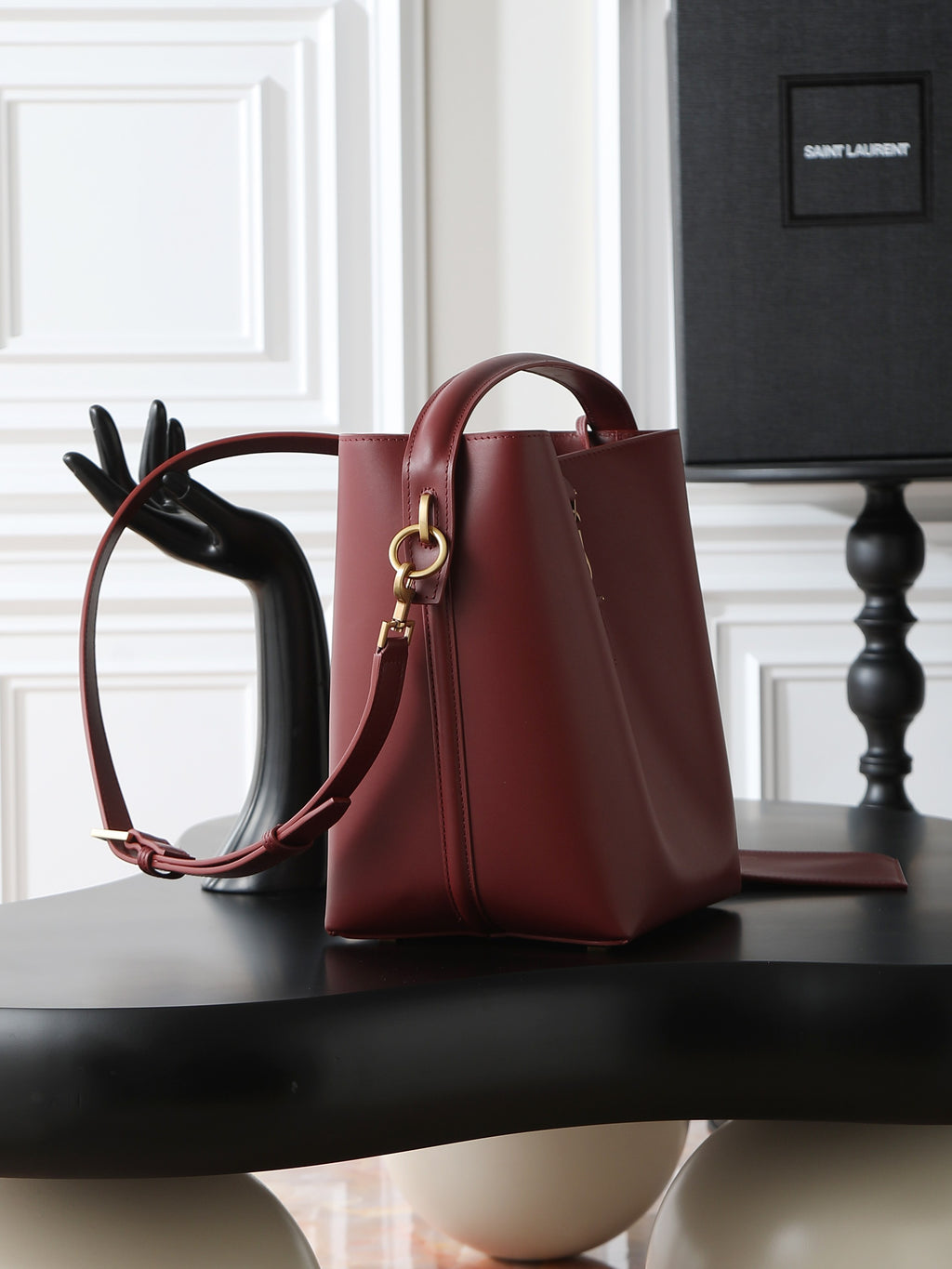 Bucket Bag | LE 37 | Smooth Calfskin | Dark Red (Premium Quality )