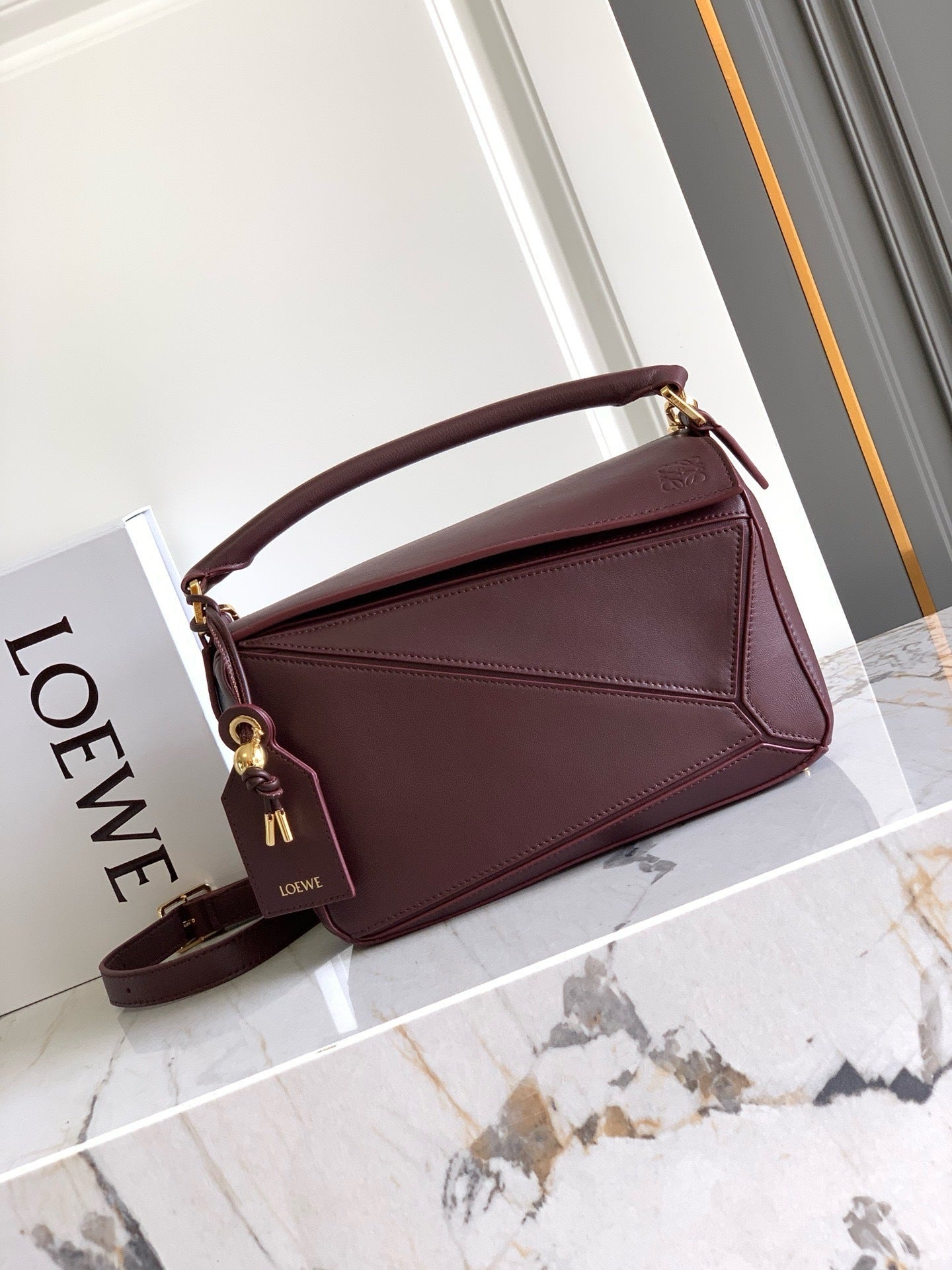 Premium Lambskin Geometric Puzzle Bag [Premium Quality]