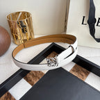 Anagram Buckle Leather Belt