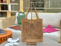 Handwoven Raffia &  Calfskin Tote (Premium Quality)