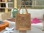 Handwoven Raffia &  Calfskin Tote (Premium Quality)