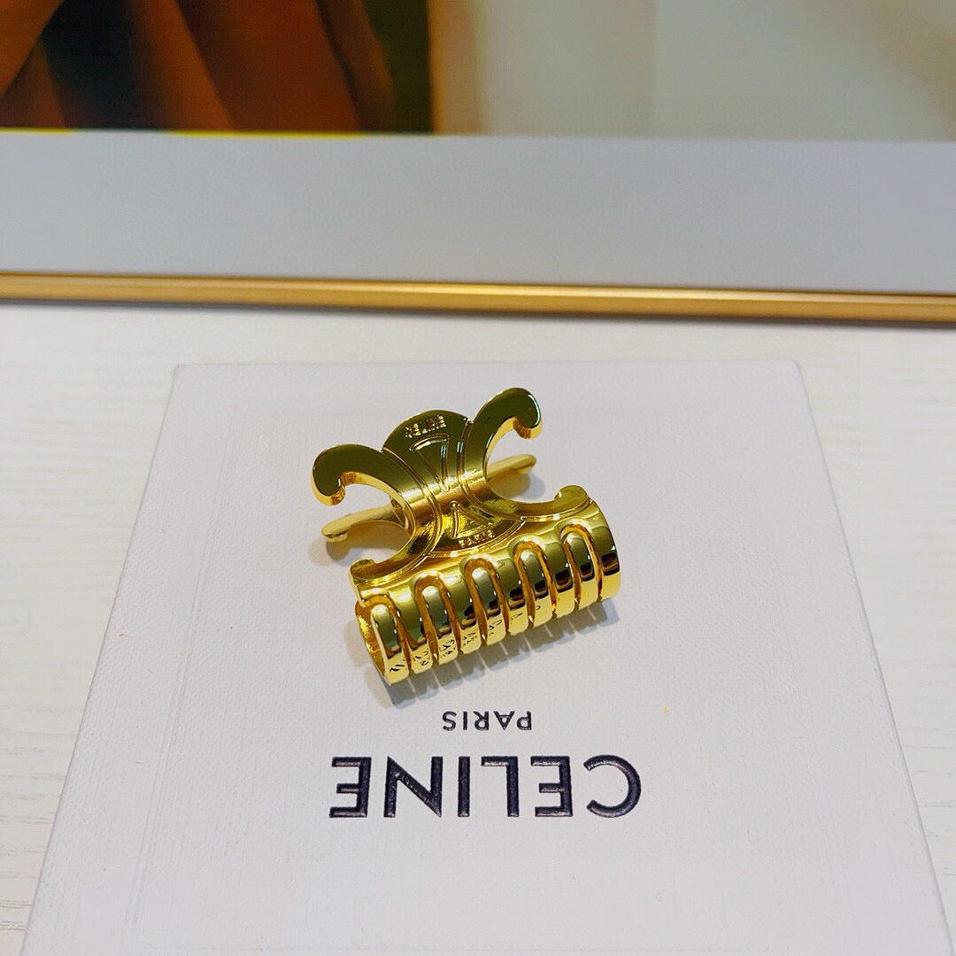 Gold Metal Triumphal Arch Hair Claw Clip – Large Size