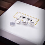 Gold-Tone Alphabet Stud Earrings