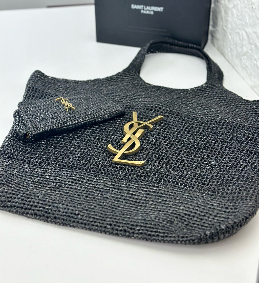 ICARE Natural Raffia Large Handwoven Tote Bag (High quality )