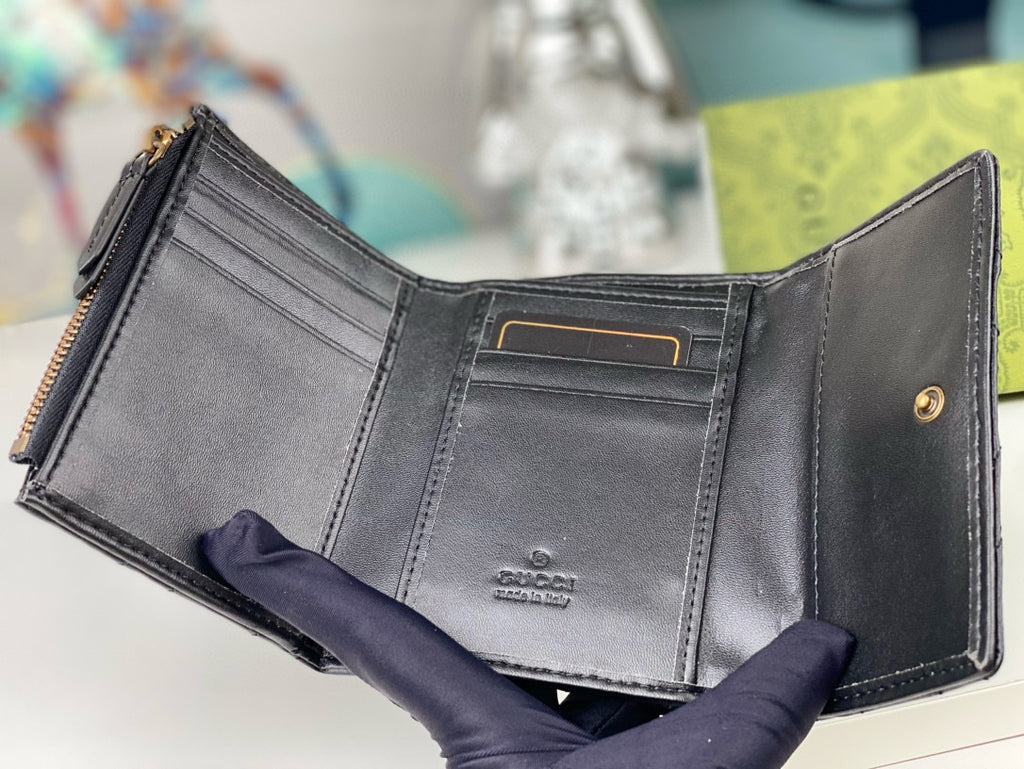 Double J  Bronze Metal Folding Clip Wallet