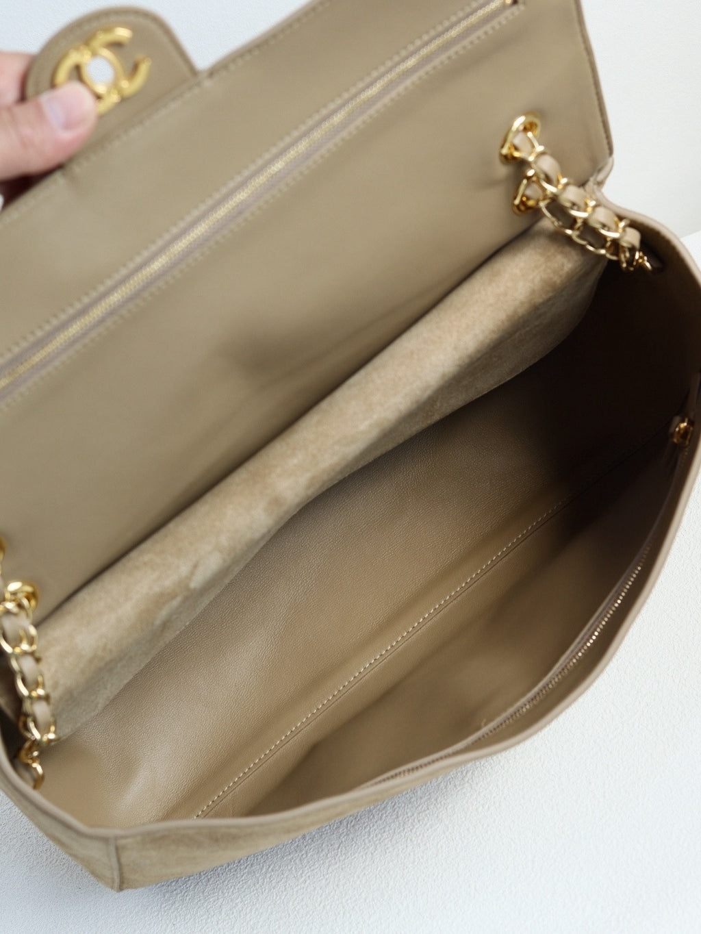 26S Suede & Calfskin Maxi Flap Bag | (Premium Quality+++)