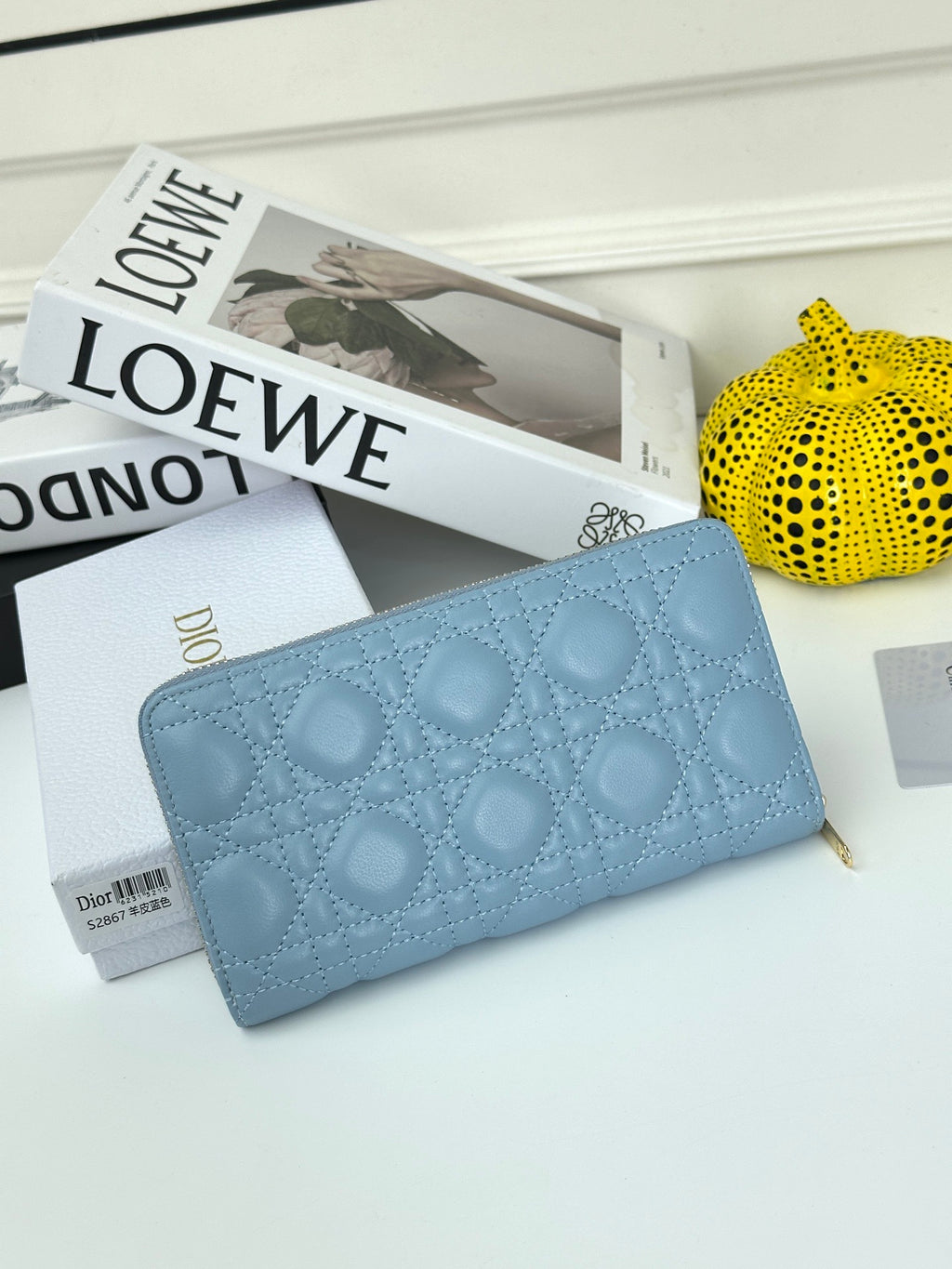 D Bow Logo Card Holder | S2867/ S2866| Lambskin |