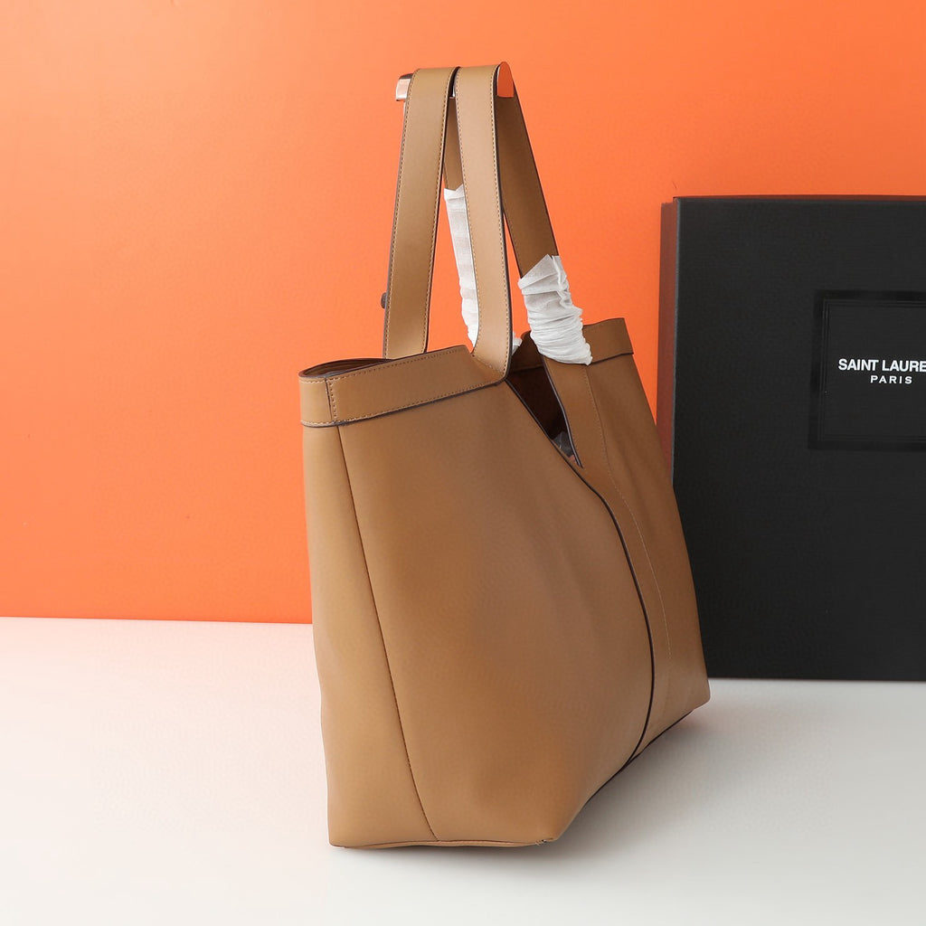 Y Elegant Soft Leather Suede-Lined Tote Bag