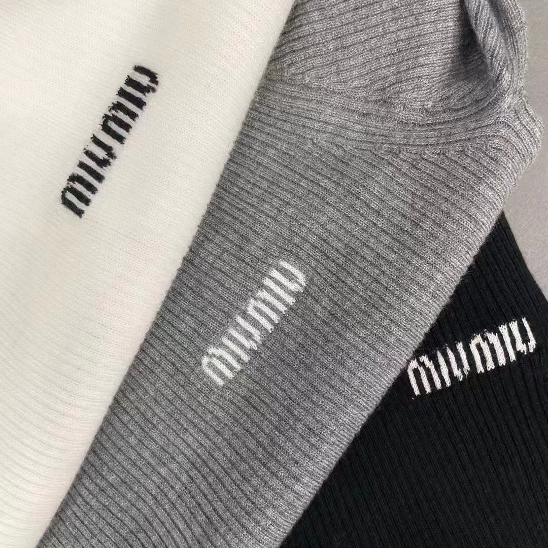 MIUM-Slim-Fit Knitted Sweater