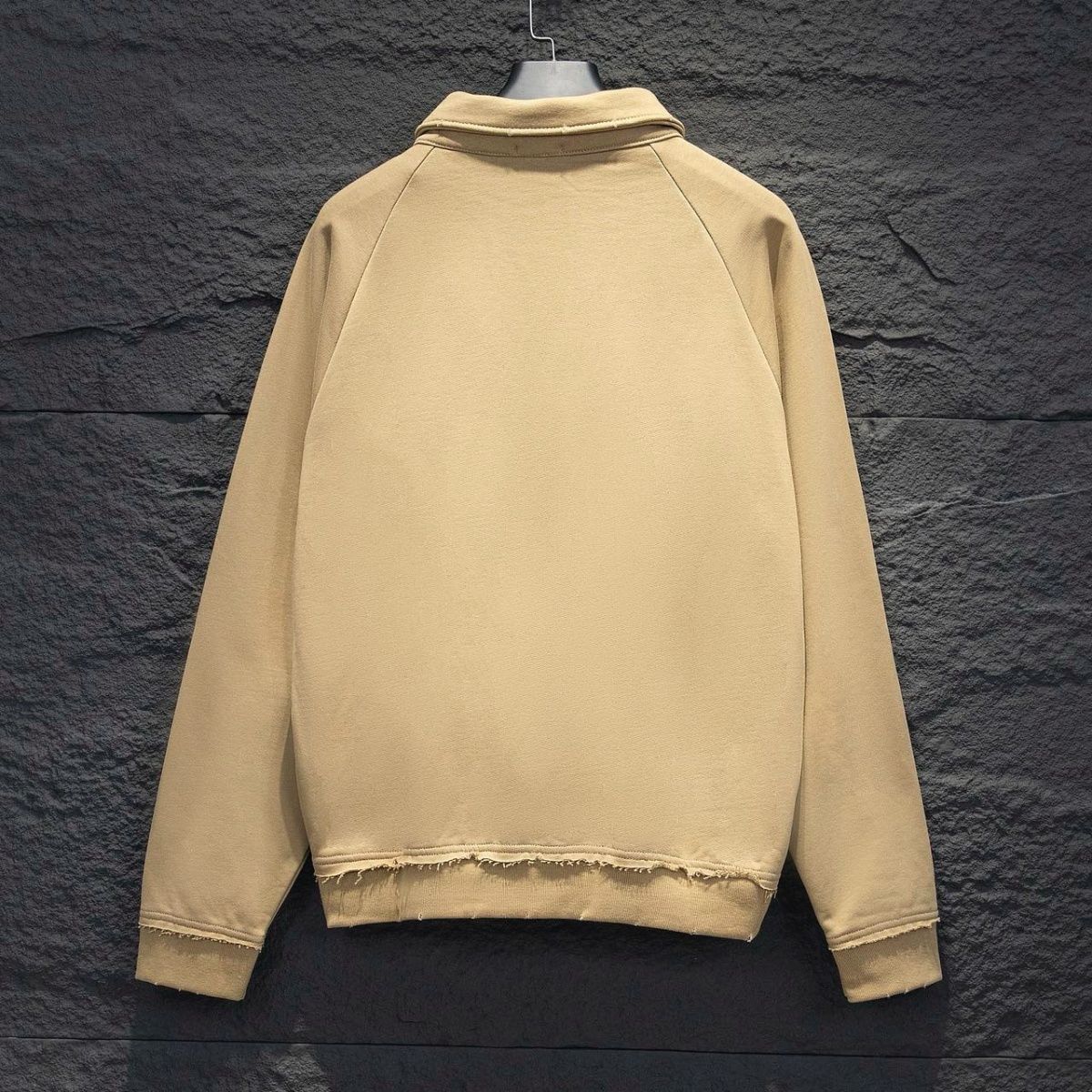 Garment-dyed cotton fleece sweatshirt