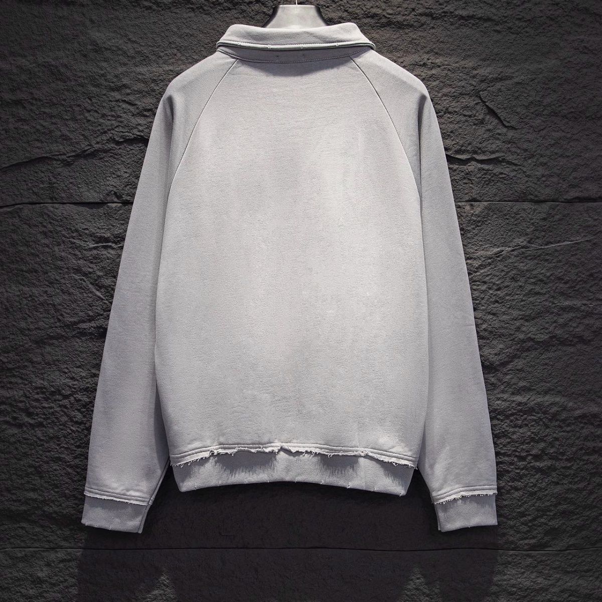 Garment-dyed cotton fleece sweatshirt