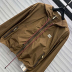 2025 Early Spring Nylon Drawstring Hooded Jacket & Shorts Set