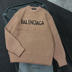 Unisex Jacquard Wool Knit Sweater – Oversized Fit