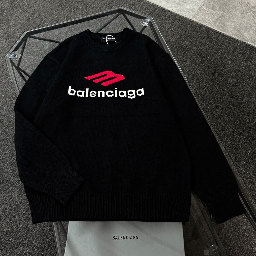 Unisex Jacquard Wool Sweater – Oversized Fit